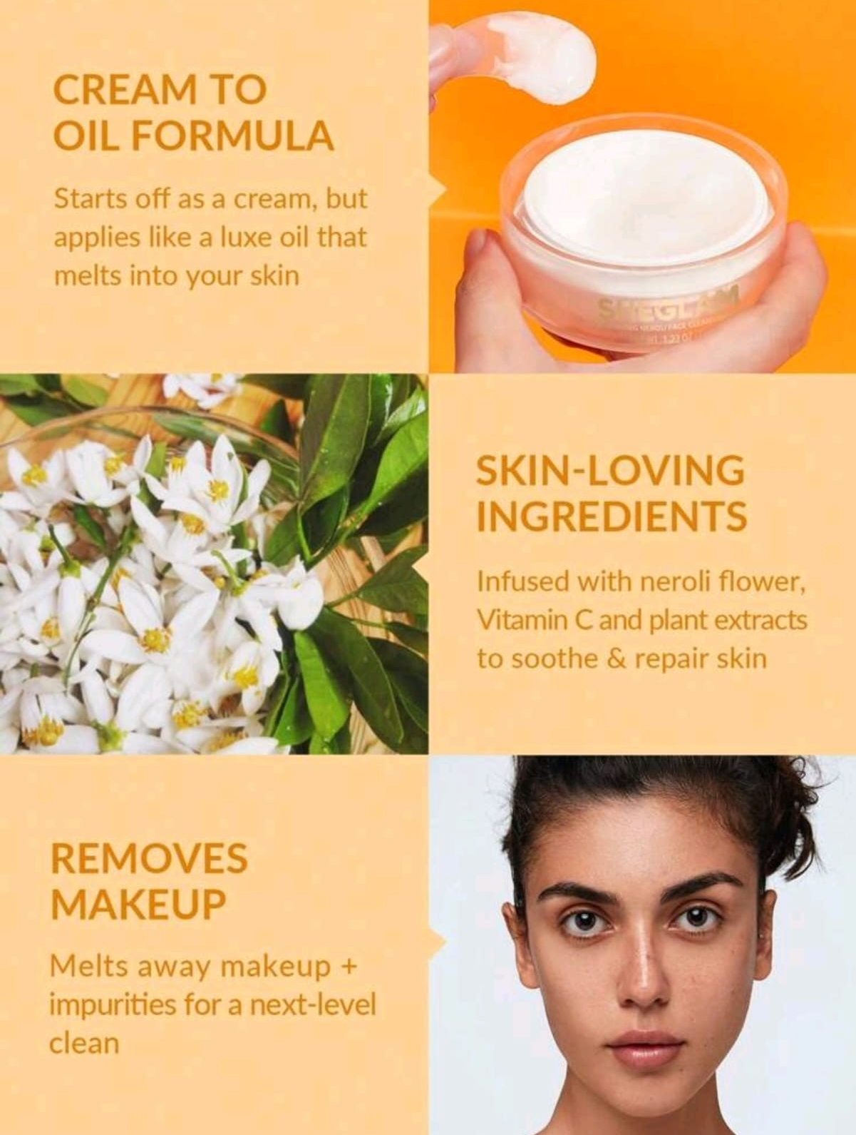 SHEGLAM Nourishing Neroli Face Cleansing Balm 35g