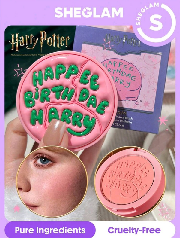 Harry Potter™ X SHEGLAM Happee Birthdae Harry Blush Powder Blush Non-Fading Natural Pigment